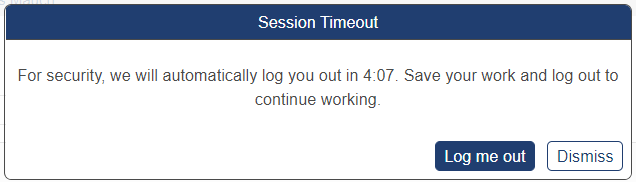 active session warning message